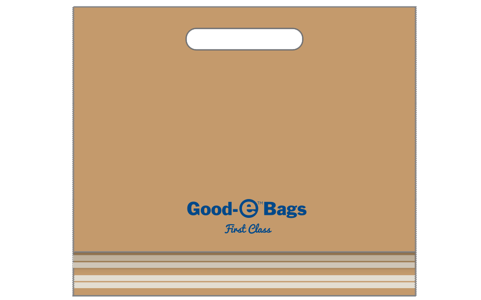 kraft bag 2 glue strips plus handle